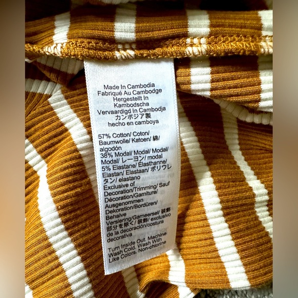 J. Crew vintage rib turtleneck with buttons, stripe ribbed turtleneck, small EUC - Picture 5 of 6